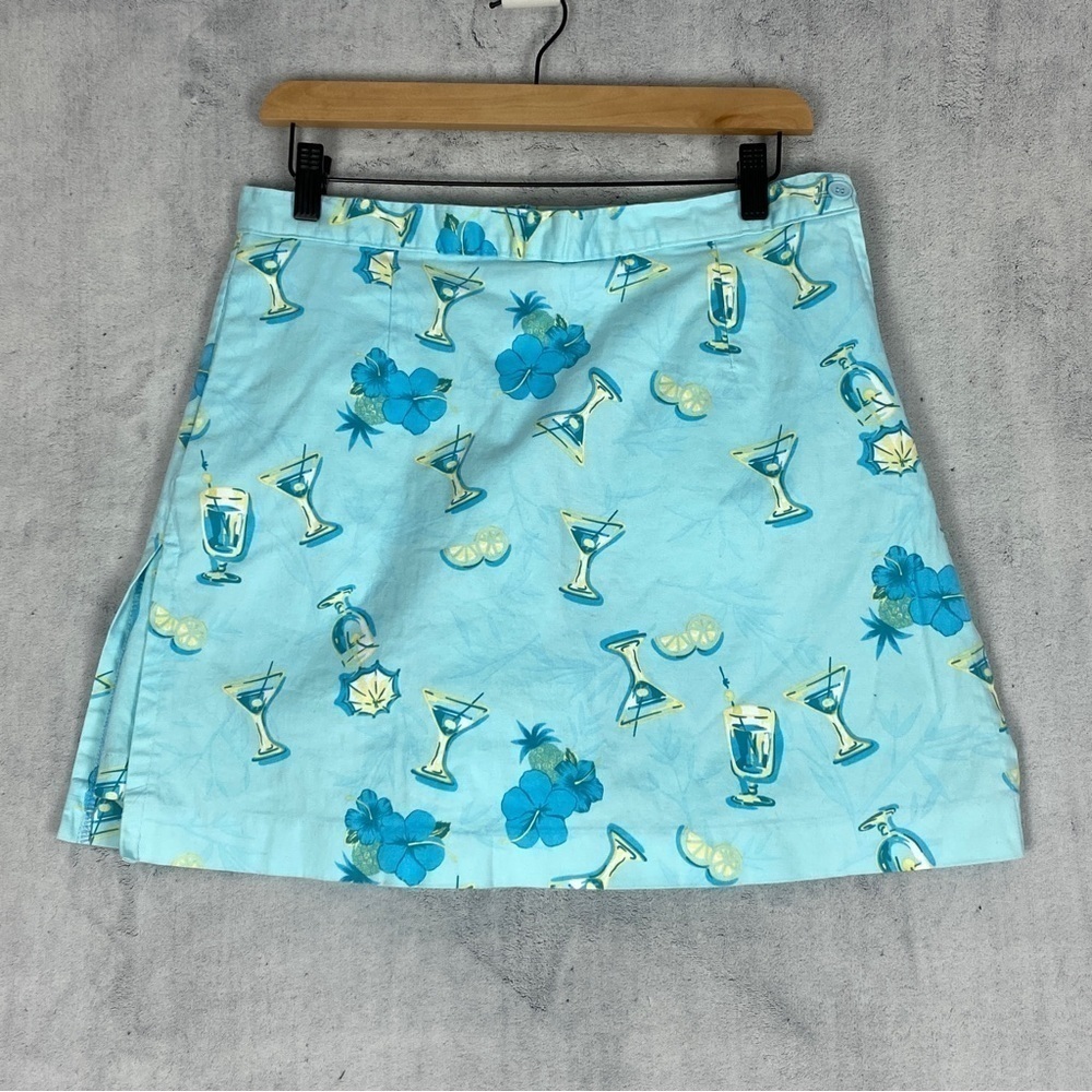 KT Golf Skort Size Zipper Sz 14 Cotton Pockets Pleats Summer Print Keneth Tool